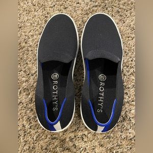 Rothy's The Original Slip On Sneaker in Black, size 7.5